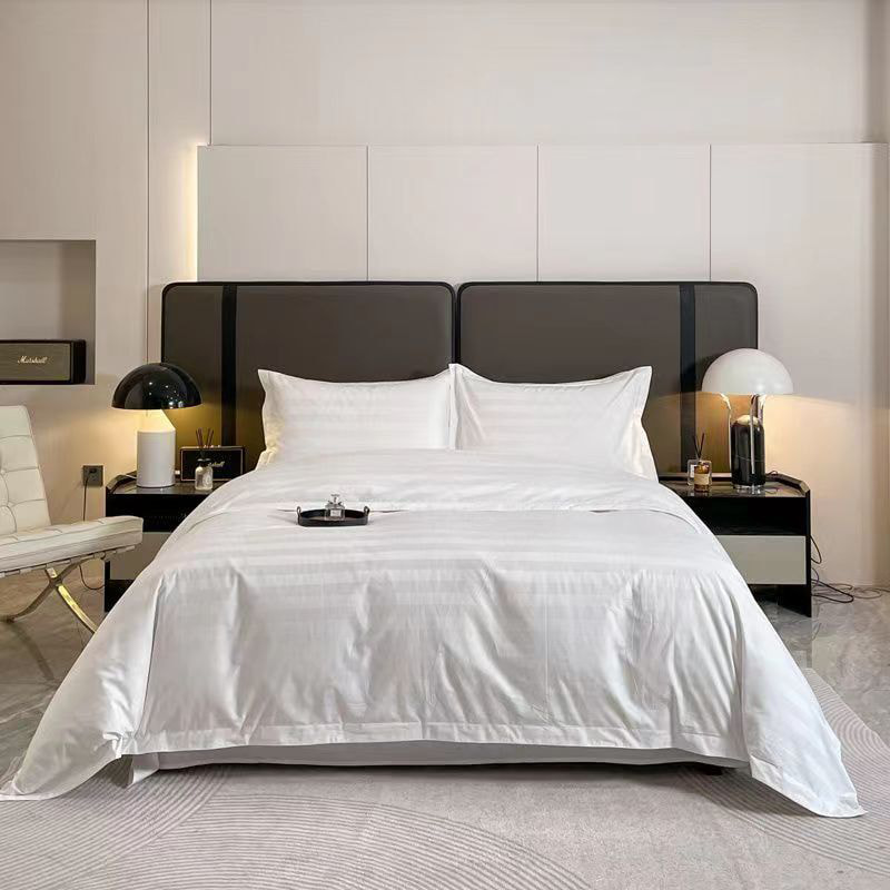 Hotel Linen Stripes Set Lembaran Tempat Tidur Poly-Cotton