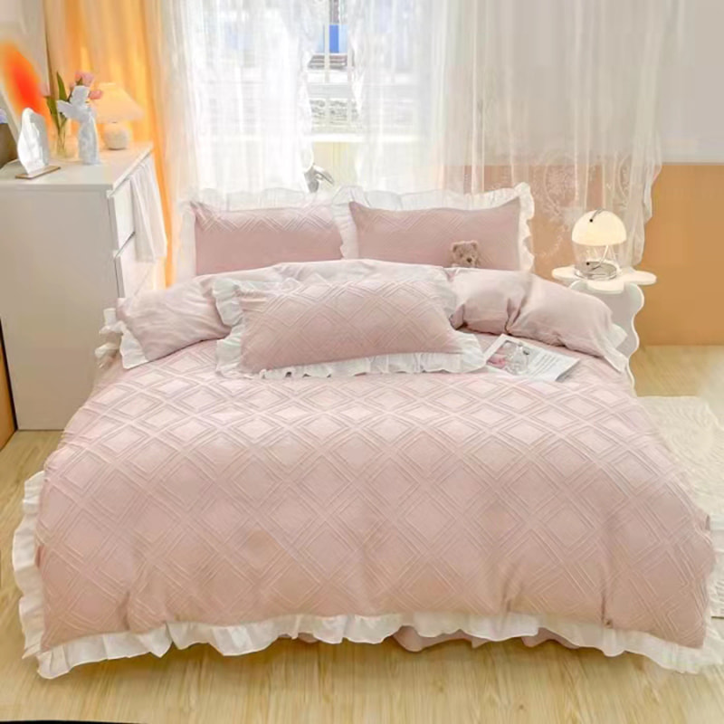 Set selimut berumbai mewah