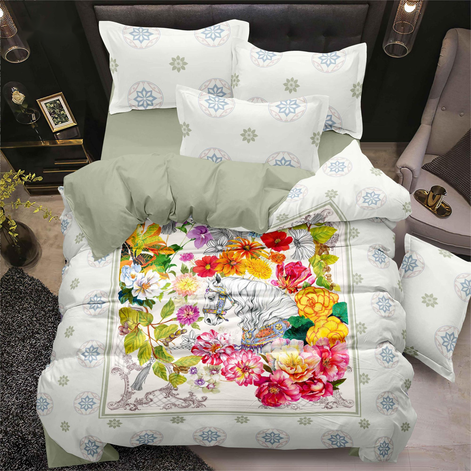 Set Lembaran Tempat Tidur Bercetak Digital 130gsm