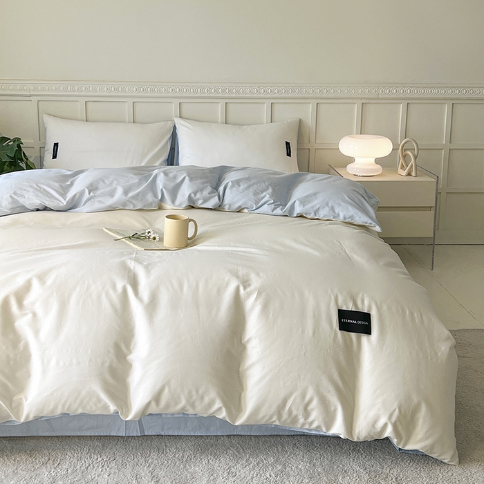 Lembaran katil poliester set minimalis lembut moden